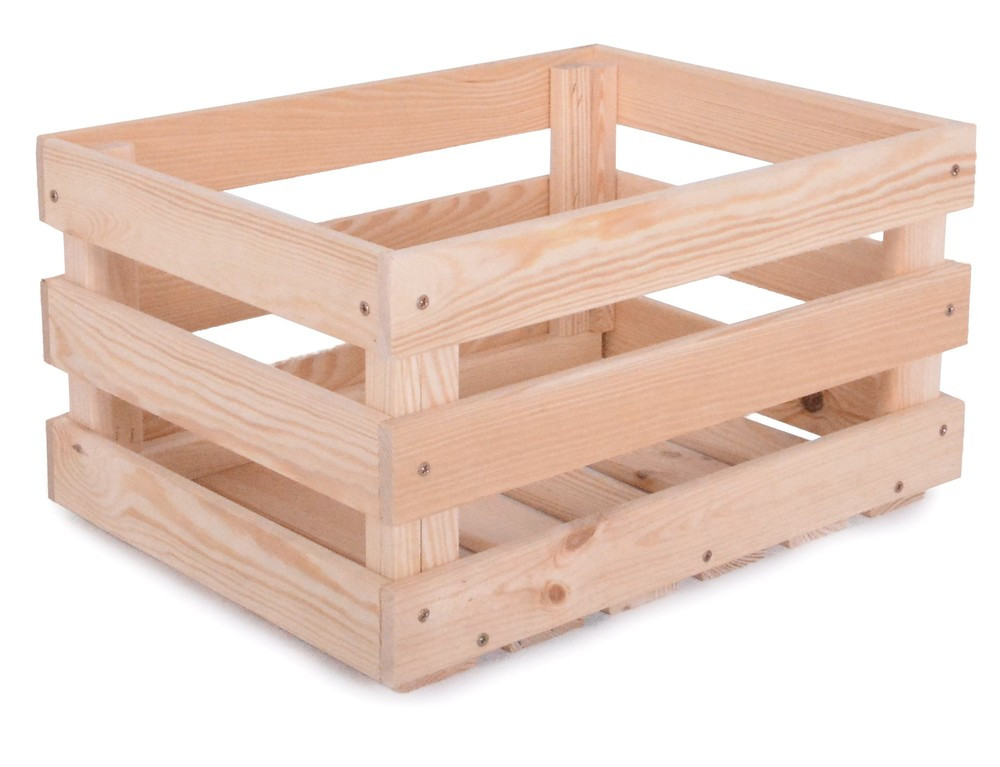 ROJAPLAST Apple box little - fából készült almatároló doboz 42x29 cm, natúr (RP)