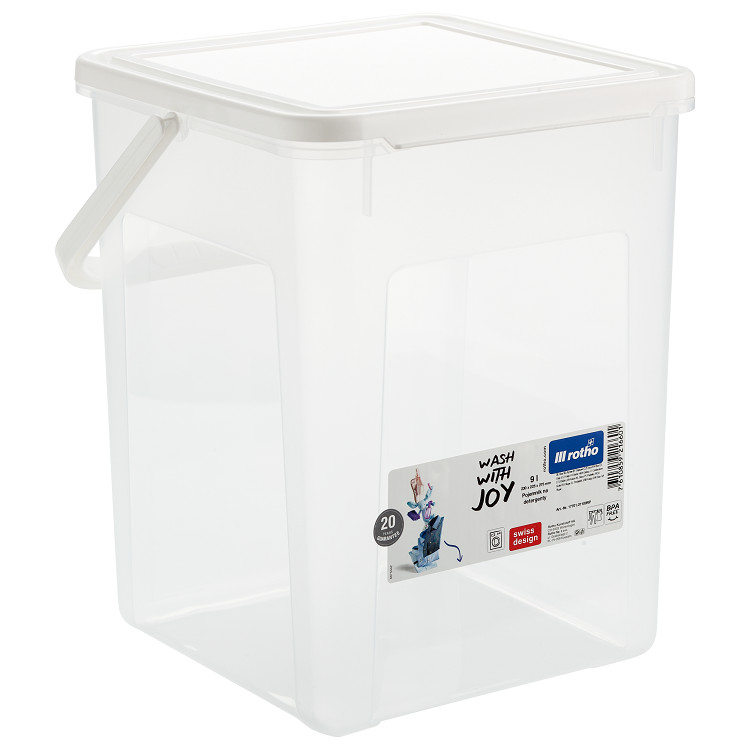 ROTHO Műanyag tároló doboz, 5KG, 9 L - átlátszó (RP)