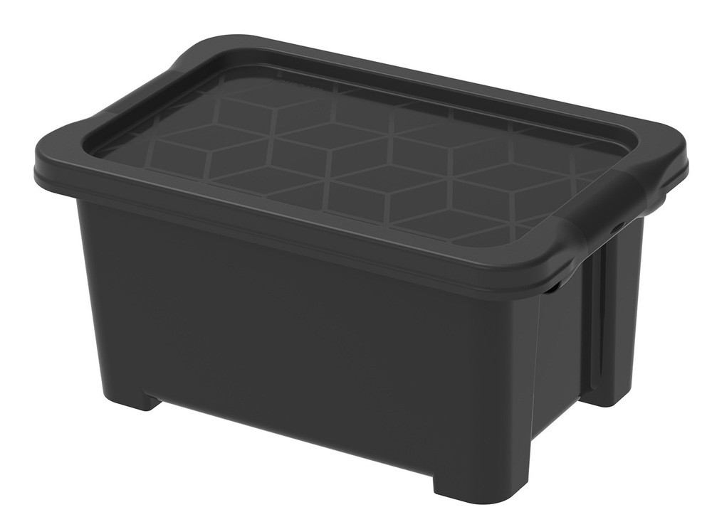 ROTHO Evo easy műanyag tároló doboz, 4 L - fekete (RP)