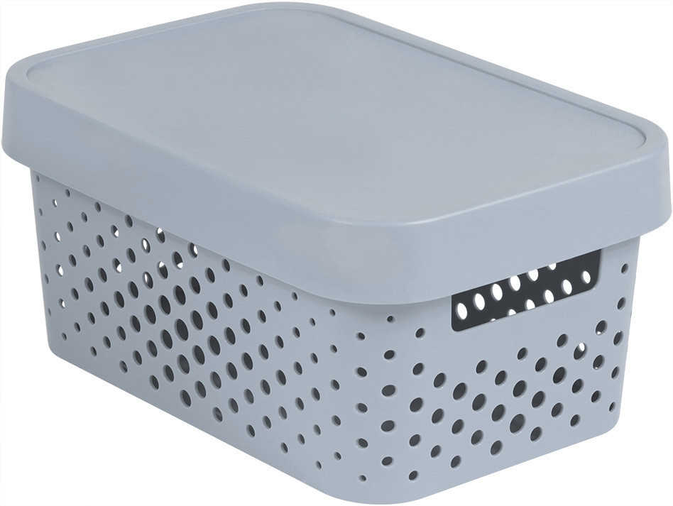 CURVER Infinity dots 4,5 L műanyag tároló doboz tetővel - szürke (RP)
