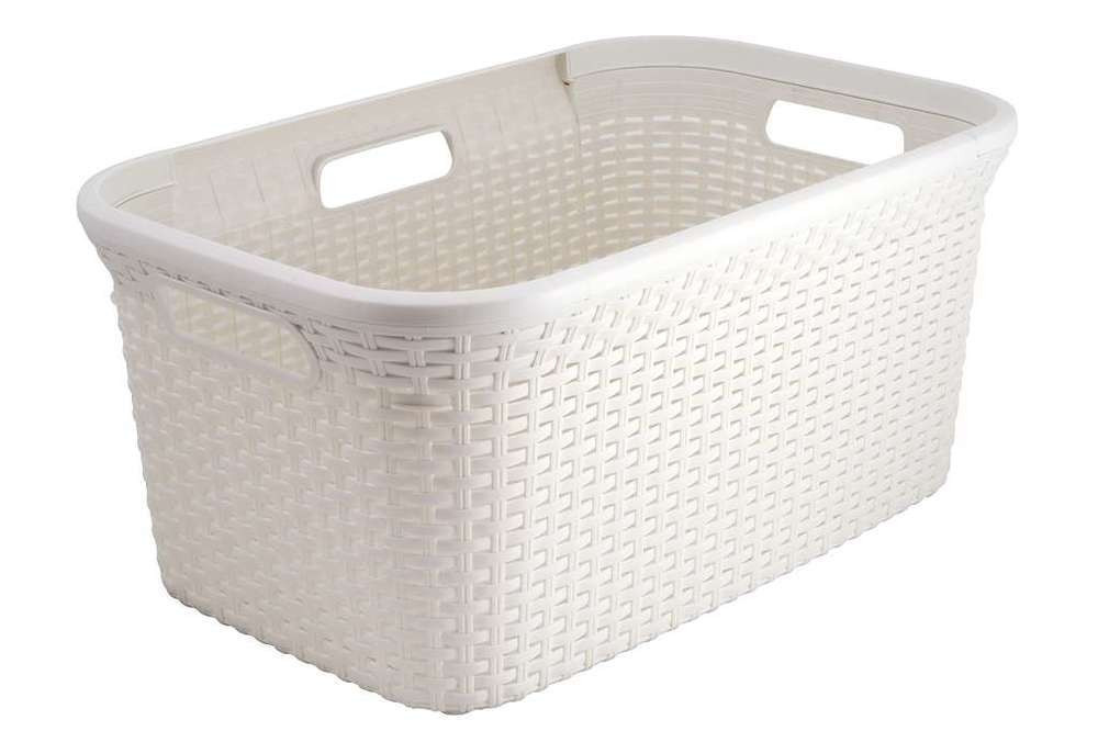 Curver Rattan style szennyeskosár 45L - krém (RP)