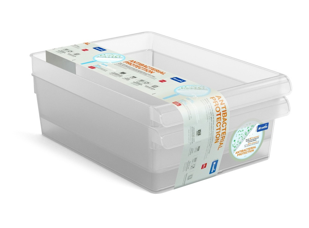 ROTHO Loft műanyag rendszerező dobozok hűtőbe, 3 db - átlátszó (RP)