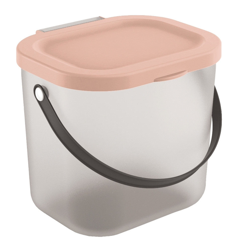 ROTHO Albula műanyag tároló doboz 6 L - átlátszó/ rózsaszín (RP)
