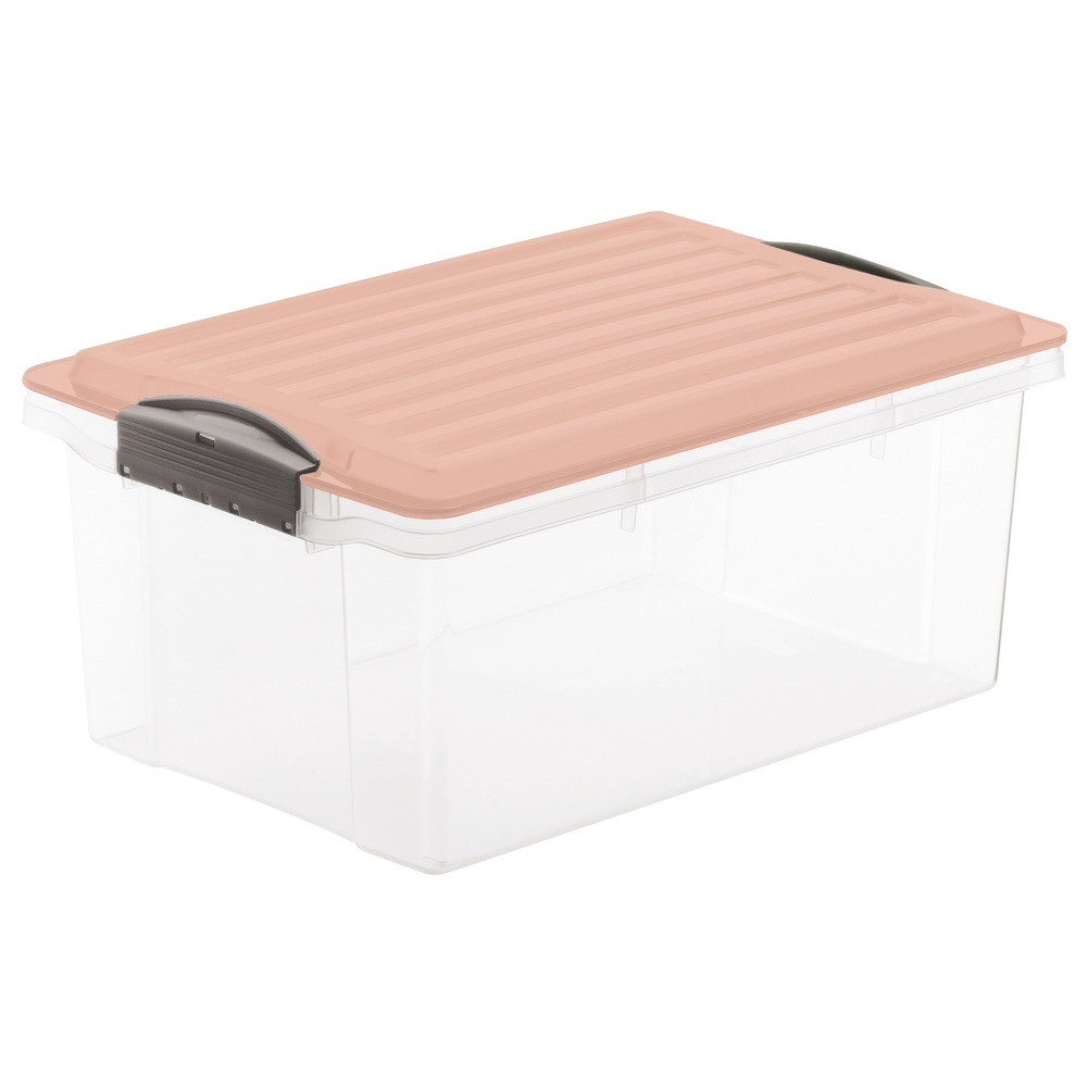 ROTHO Compact műanyag tároló doboz, 13L - rózsaszín (RP)