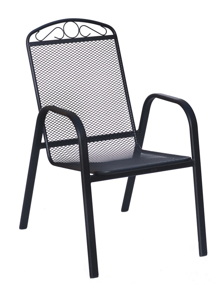 ROJAPLAST ZWMC-31 - SZÁLLÍTÁSSÉRÜLT - fém kerti szék - fekete (RP)