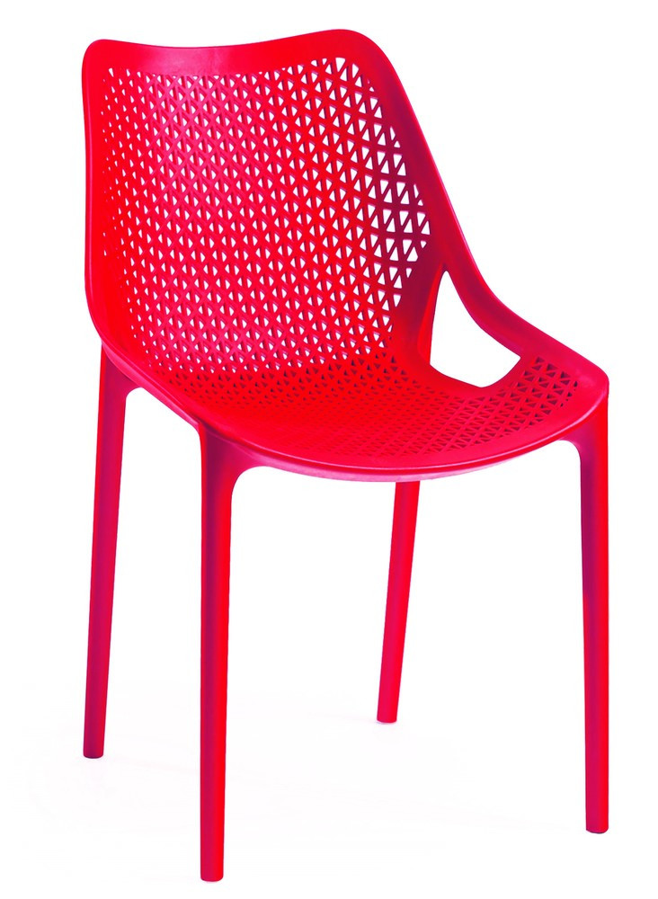 ROJAPLAST Bilros műanyag kerti szék, piros (RP)