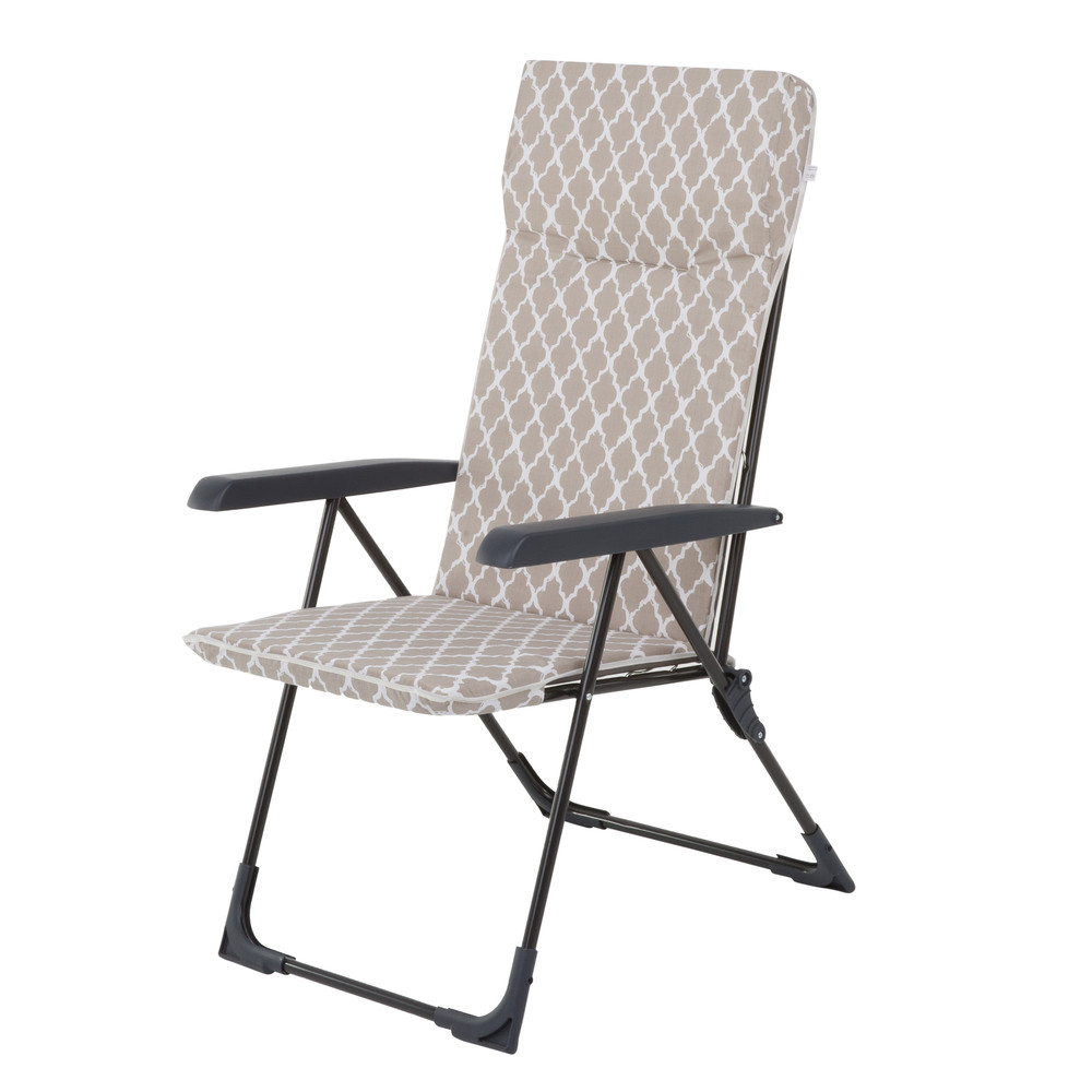 DAJAR Torino összecsukható fém kemping szék, bézs - 030-05 (RP)