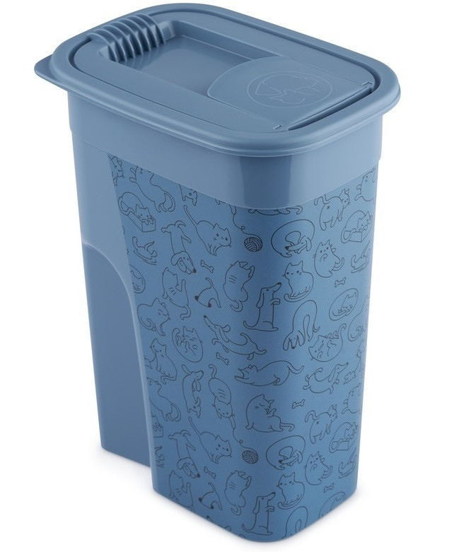 ROTHO Flo műanyag táptartó 4.1 L - kék/ állatmintás (RP)