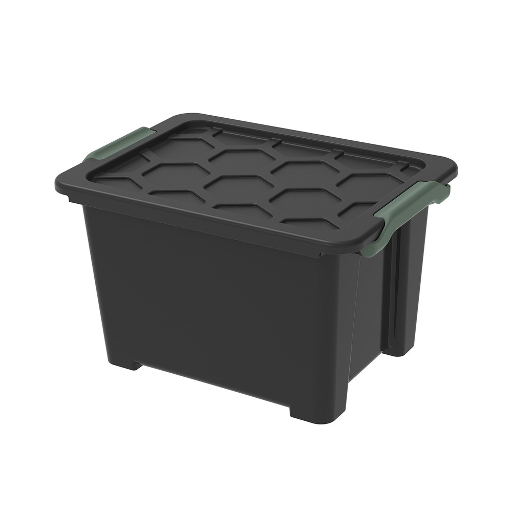 ROTHO Evo safe műanyag tároló doboz, 15 L - fekete (RP)