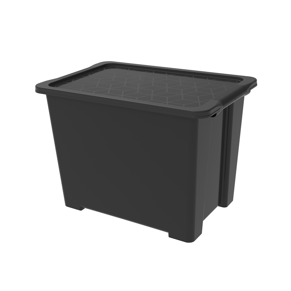 ROTHO Evo easy műanyag tároló doboz, 65 L - fekete (RP)