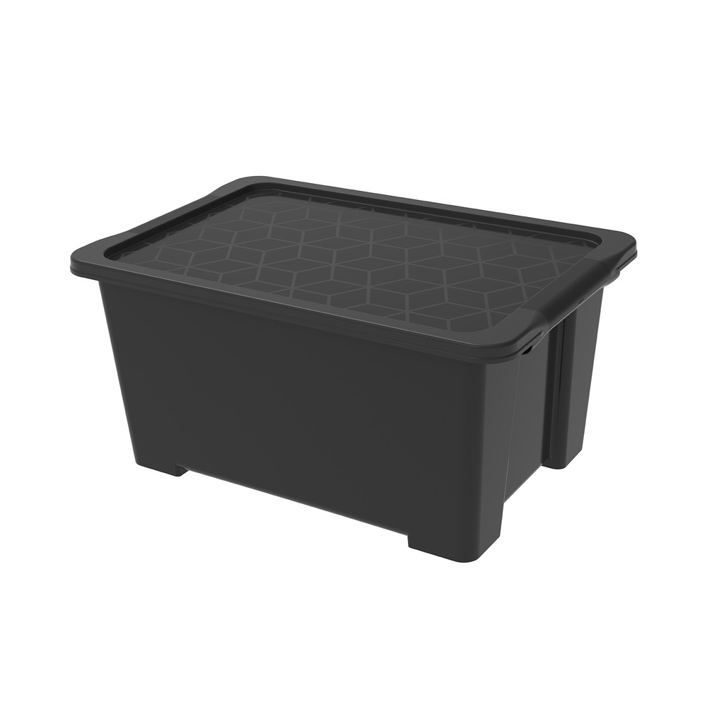 ROTHO Evo easy műanyag tároló doboz,  44 L - fekete (RP)