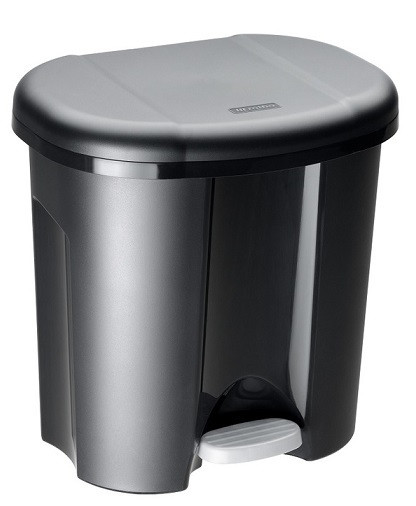 ROTHO Duo műanyag szelektív hulladéktároló, 2X10 L, fekete színben (RP)