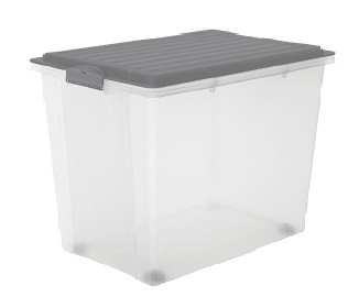 ROTHO Compact műanyag tároló doboz, 70L - szürke (RP)