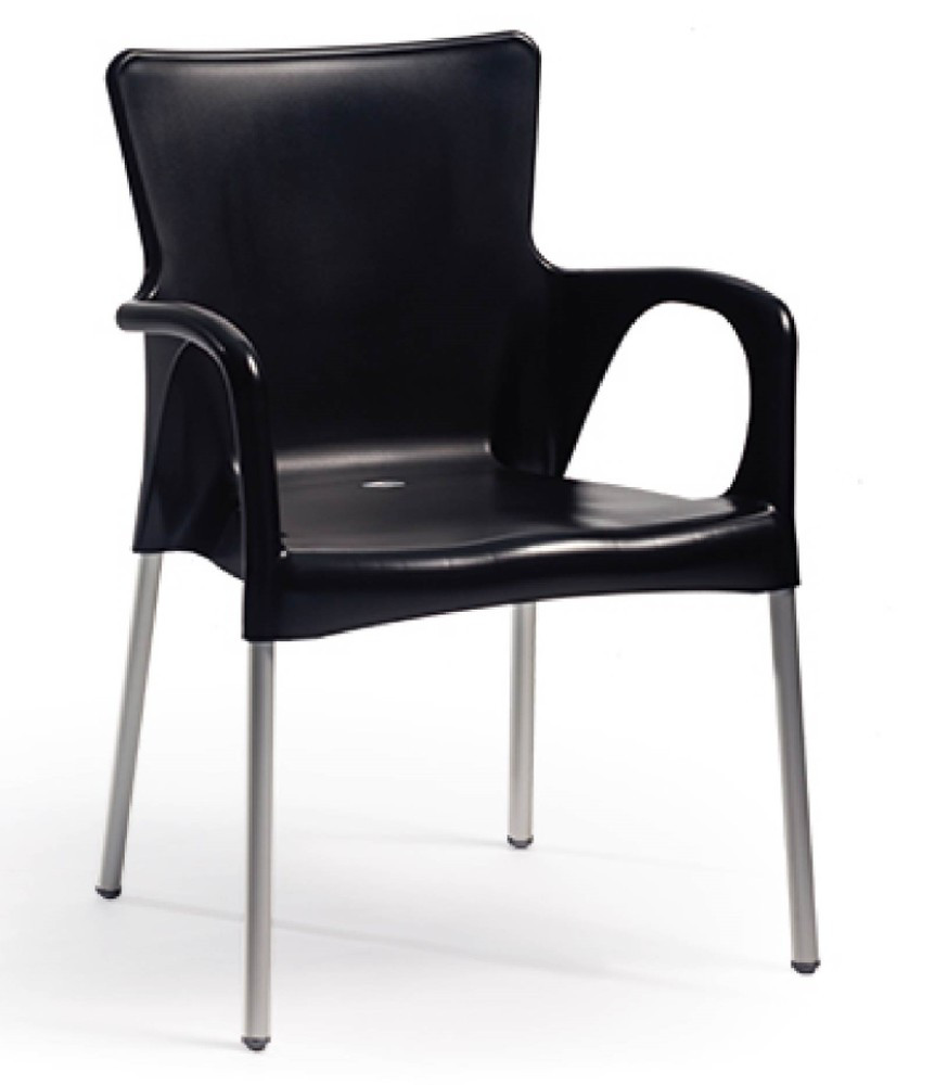 ROJAPLAST Ana műanyag kerti szék, fekete (RP)