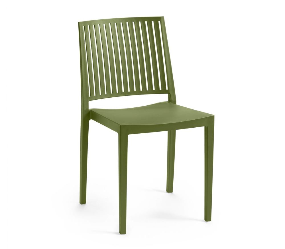 ROJAPLAST Bars műanyag kerti szék, olívazöld (RP)