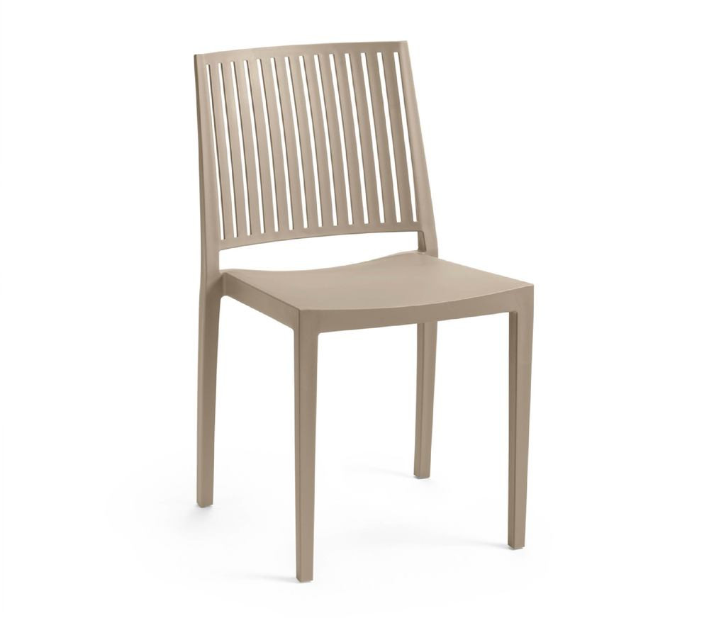ROJAPLAST Bars műanyag kerti szék, barnás-szürke (RP)