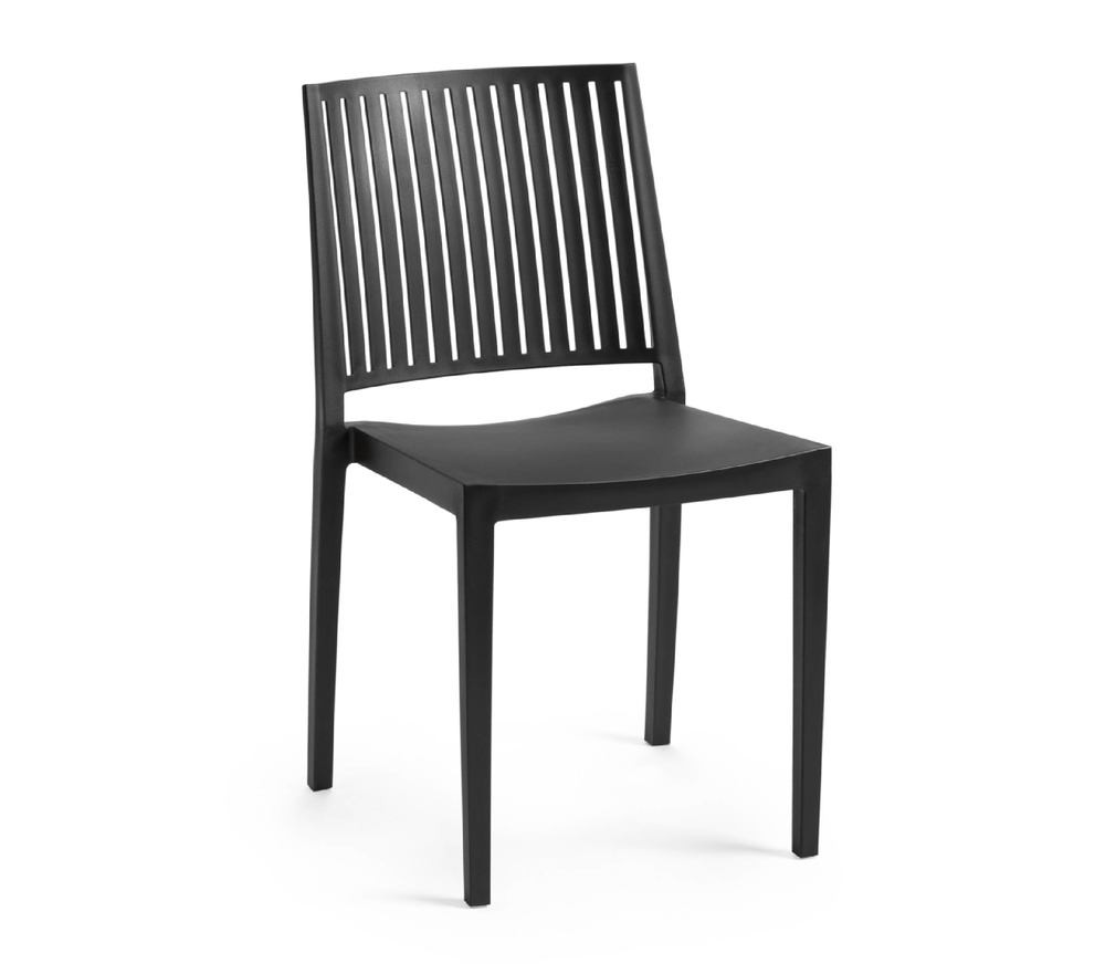 ROJAPLAST Bars műanyag kerti szék, fekete (RP)