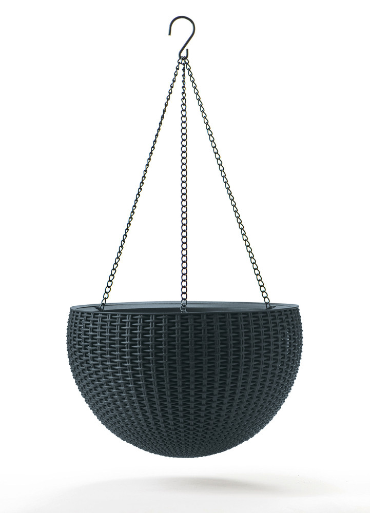 Keter Hanging sphere polyrattan függő virágcserép - grafit (RP)