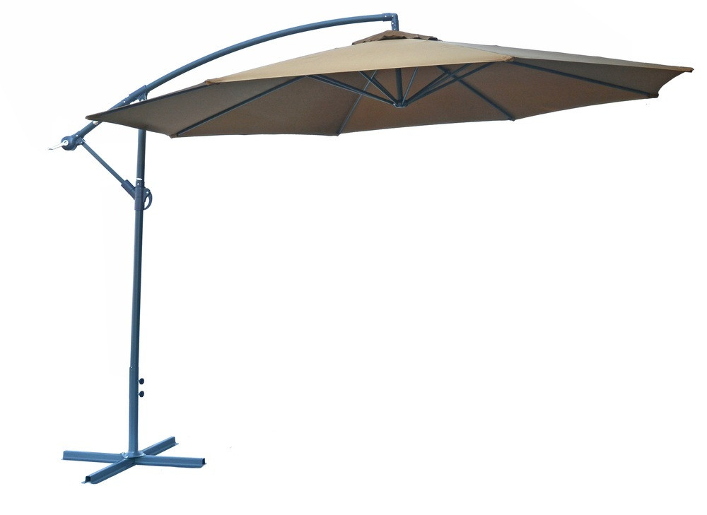 ROJAPLAST 8080 függő napernyő, hajtókarral - barna - ø 350 cm (RP)