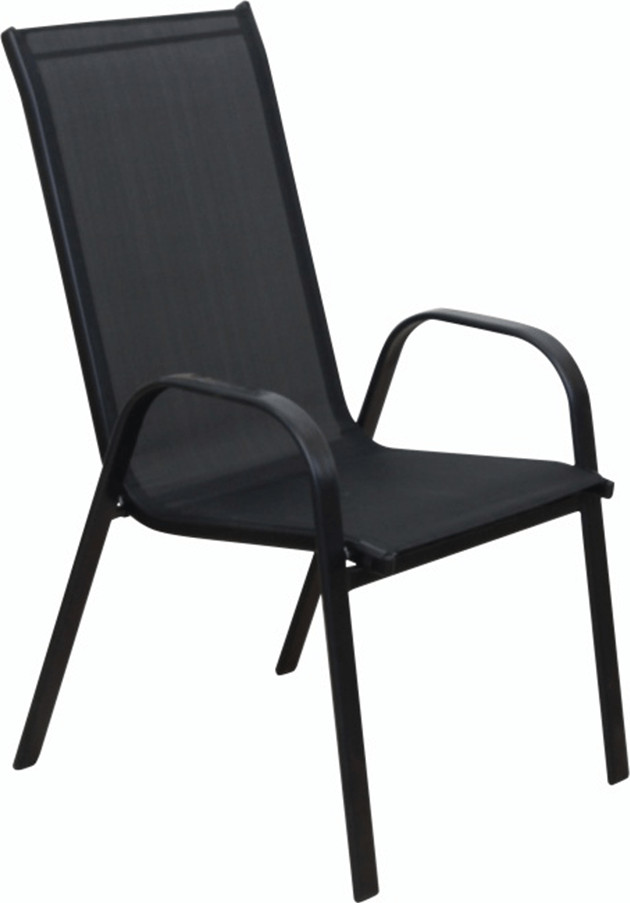 ROJAPLAST xt1012c fém kerti szék - fekete (RP)