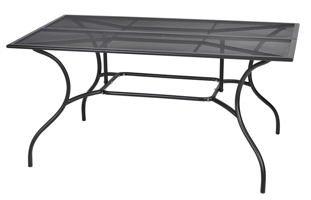 ROJAPLAST Zwmt-83 fém kerti asztal - fekete (RP)