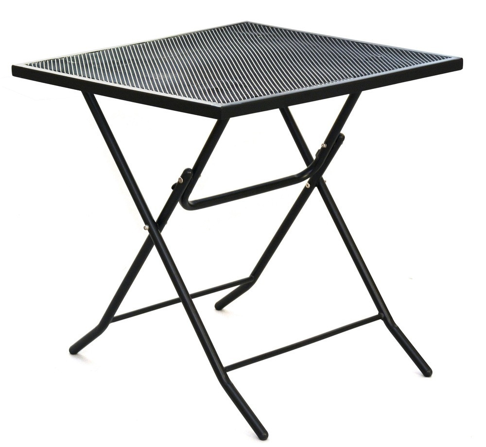 ROJAPLAST ZWMT-70F fém kerti összecsukható asztal - fekete (RP)