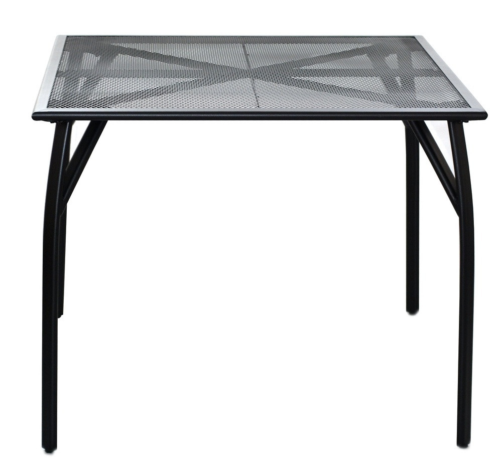 ROJAPLAST ZWMT-90 fém kerti asztal - fekete (RP)