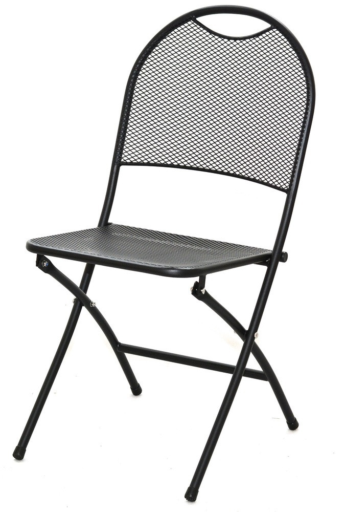 ROJAPLAST Zwmc-44 fém kerti összecsukható szék - fekete (RP)