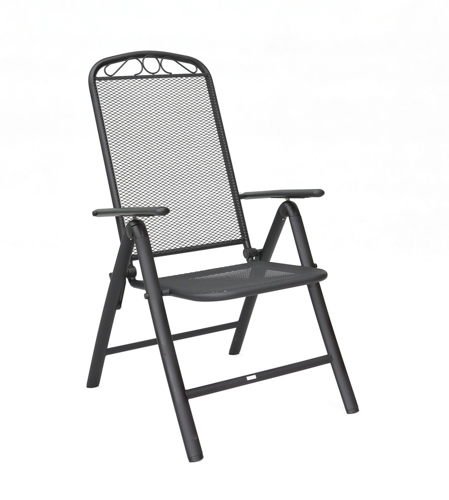 ROJAPLAST zwmc-38 fém összecsukható kerti szék - fekete (RP)