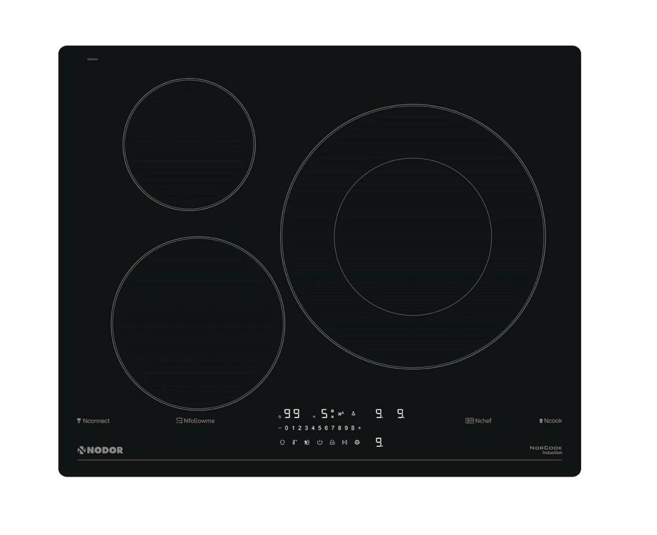 NODOR - Beépíthető indukciós főzőlap NorCoock IH-N6326 BK fekete Hob to Hood (MK)