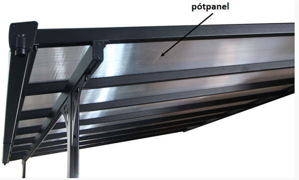 Rojaplast polikarbonát panel pergolákhoz bruce - 3010 mm - szürke (RP)