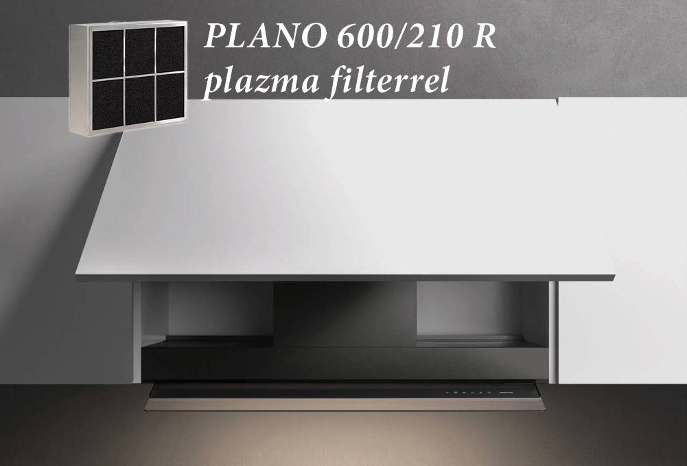 FALMEC - Páraelszívó VIRGOLA TOUCH 120 fekete + plazma filter PLANO 600/210 R (MK)