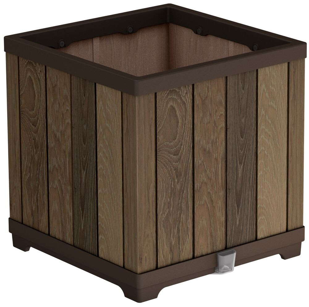 Keter Deco Square Walnut műanyag virágláda 45,5 x 45,5 x 45,5 cm (RP)