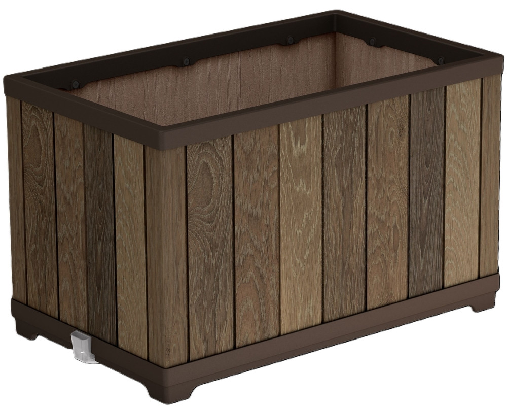 Keter Deco Rectangle Tall Walnut műanyag virágláda 76 x 45,5 x 45,5 cm (RP)