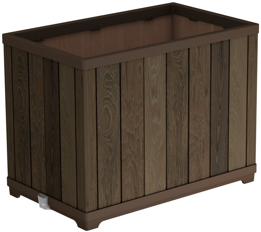 Keter Deco Rectangle Tall Walnut műanyag virágláda  76 x 45,5 x 55 cm (RP)