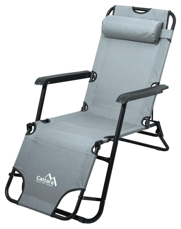 Összecsukható nyugágy/fotel COMFORT szürke (RP)