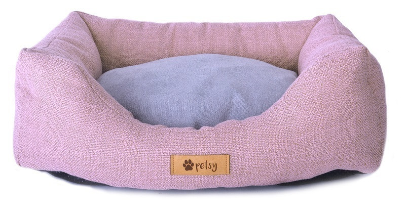 Petsy Connie poliészter kutyafekhely - pink-szürke - 65 cm (RP)