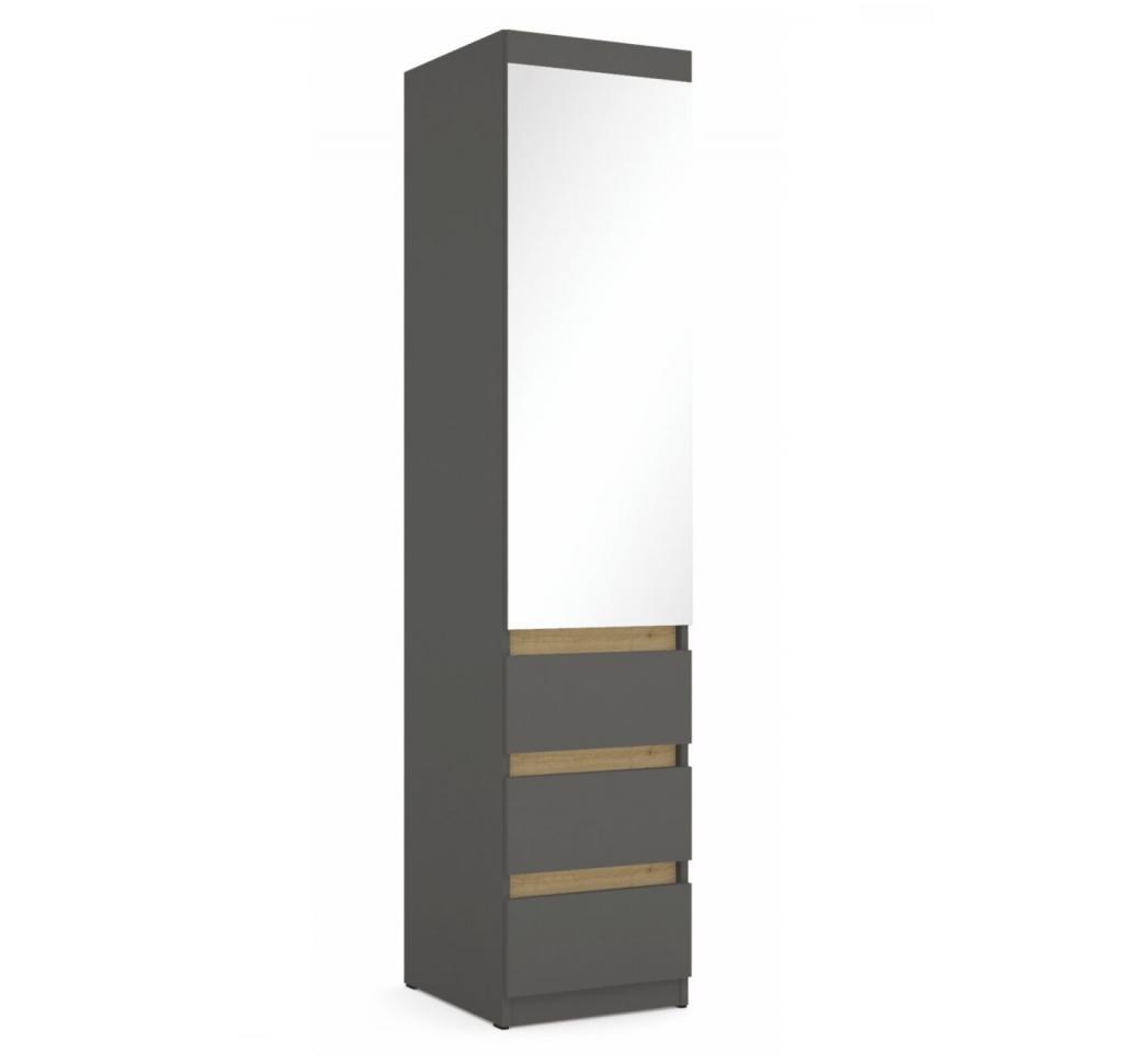 BOSS 5 - fiókos ruhás elem - felül tükrös - 45 cm (DIV)