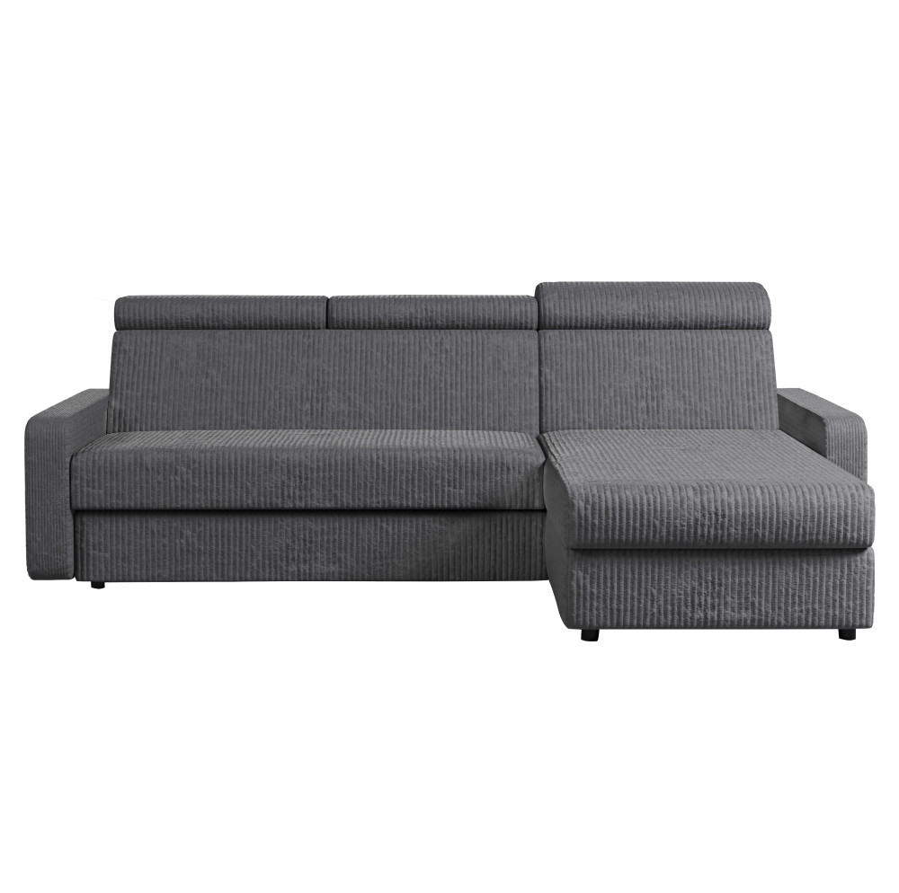 Sarok ülőgarnitúra, szürke, jobbos, MORA ROH (RP)