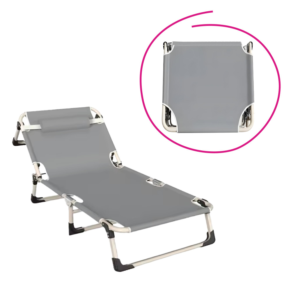 Kerti nyugágy, szürke/bézs, BOVRY (RP)