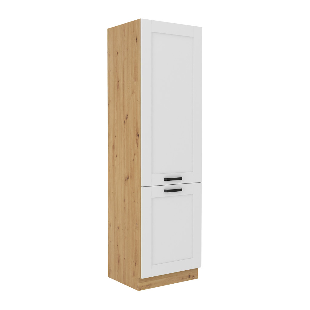 Szekrény beépített hűtőhöz, artisan tölgy/fehér, LULA 60 LO-210 2F (RP)