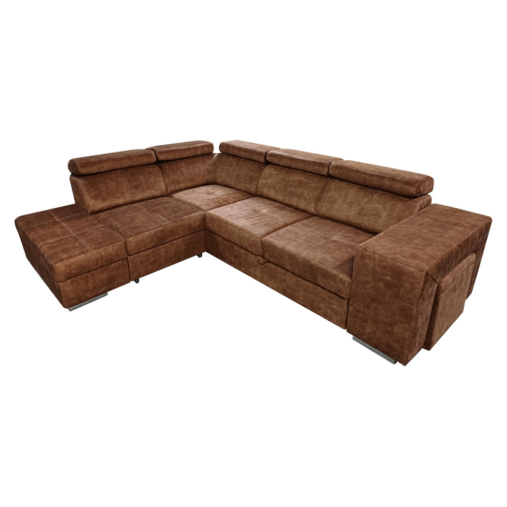 Ülőgarnitúra, barna, balos, MALAGA (RP)