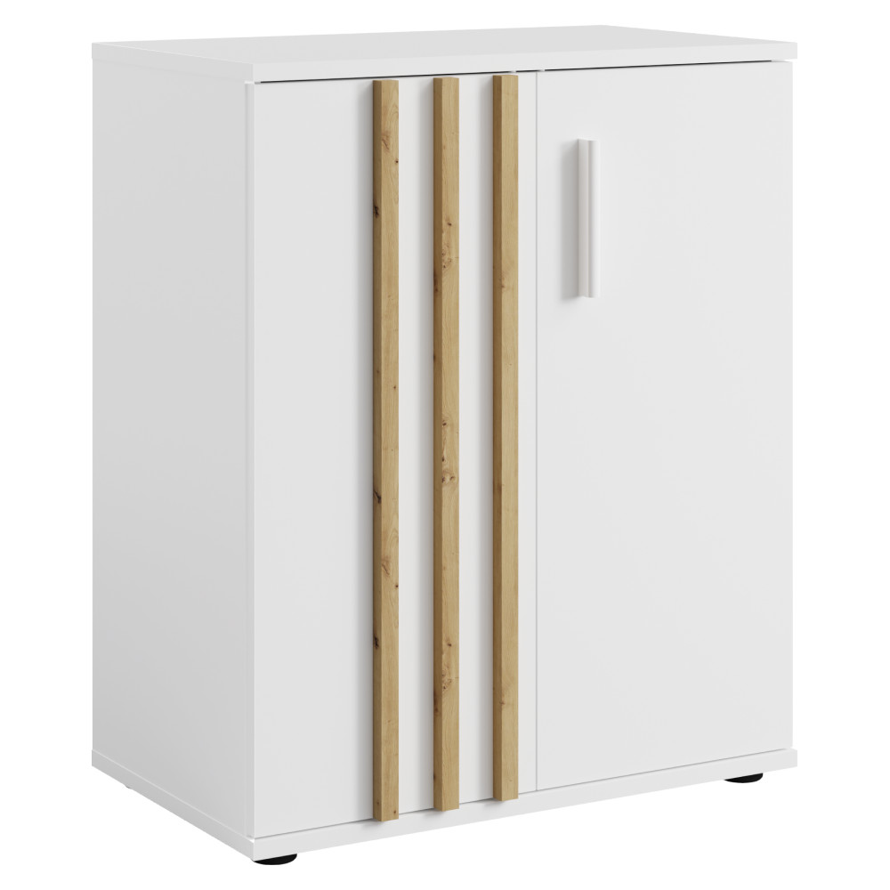 Komód, 2D, fehér/artisan tölgy, TOLIS TYP 1 (RP)