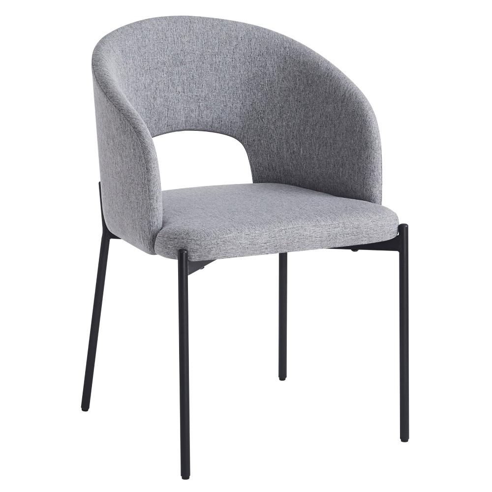 Étkezőszék, szürke/fekete, LONKA (RP)