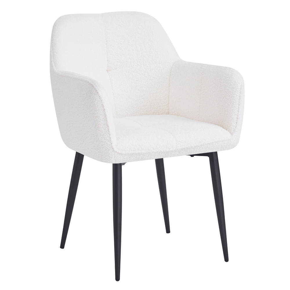 Étkezőszék, fehér/fekete, SENER (RP)