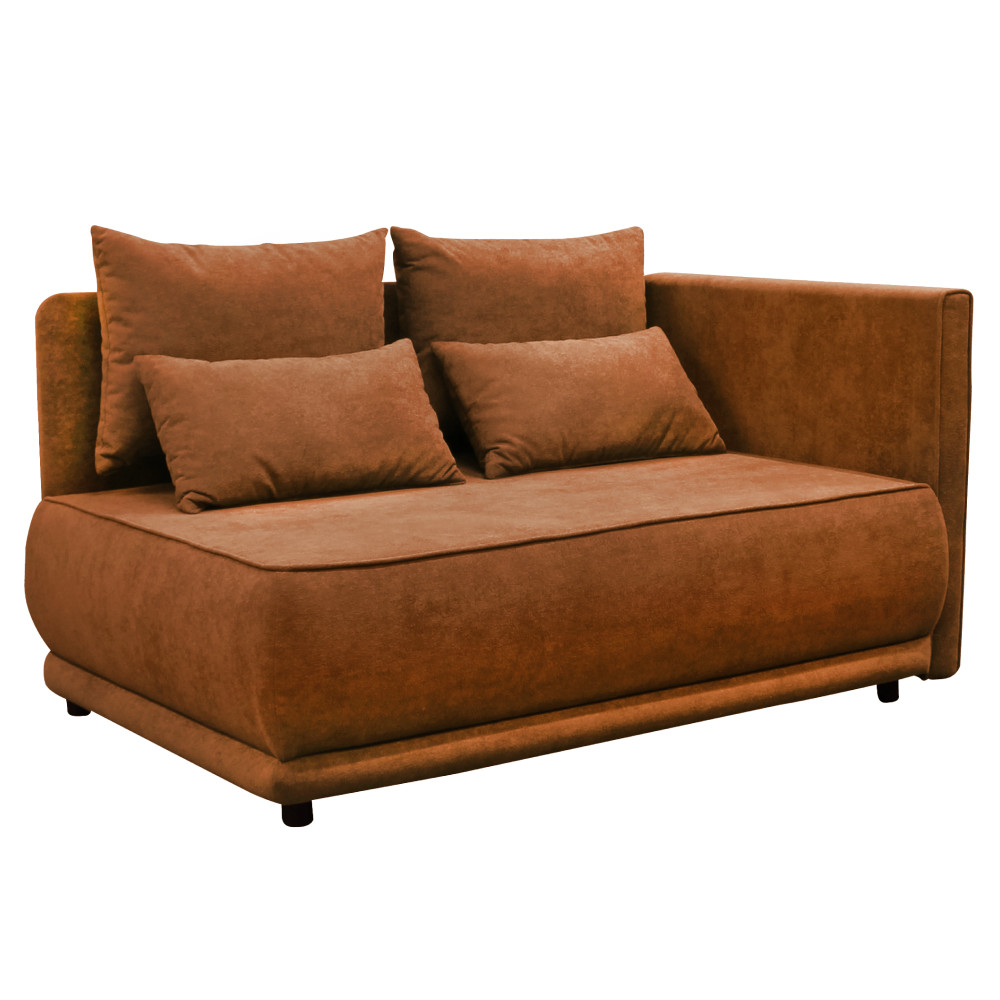 Kihúzható kanapé, terrakotta, jobbos, LIAMI (RP)