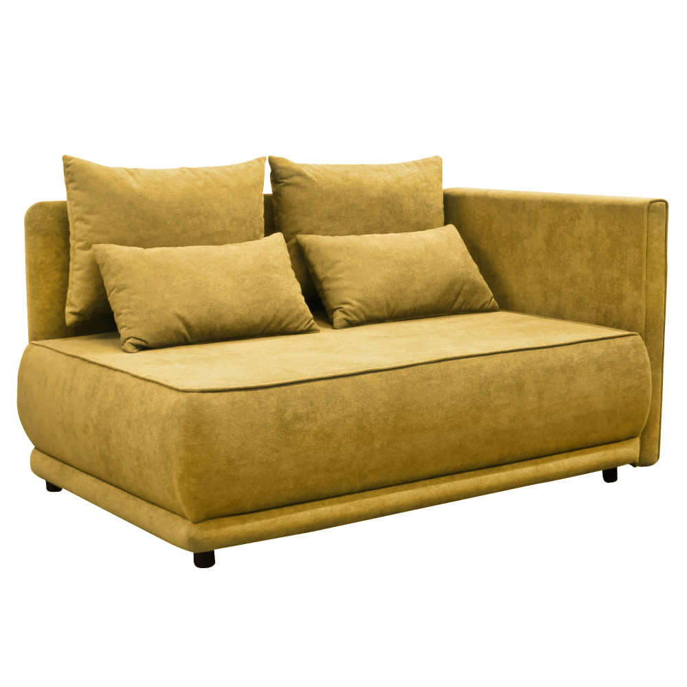 Kihúzható kanapé, mustárszínű, jobbos, LIAMI (RP)