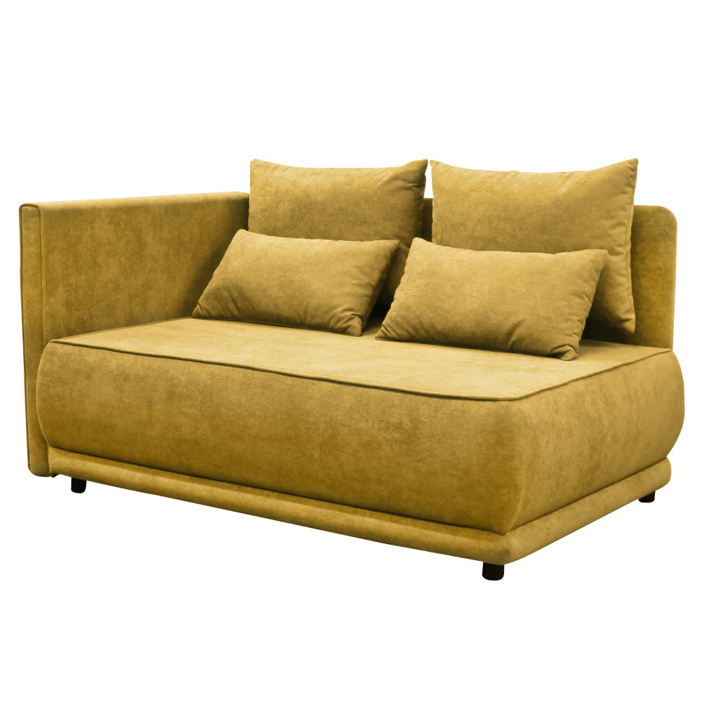Kihúzható kanapé, mustárszínű, balos, LIAMI (RP)
