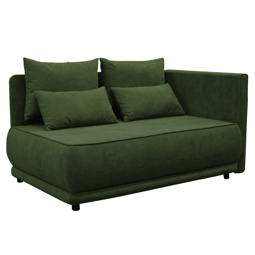 Kihúzható kanapé, zöld, jobbos, LIAMI (RP)