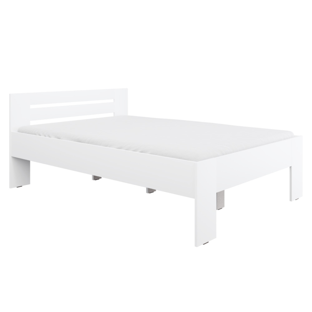 Ágy, 140x200, fehér, BASIS (RP)